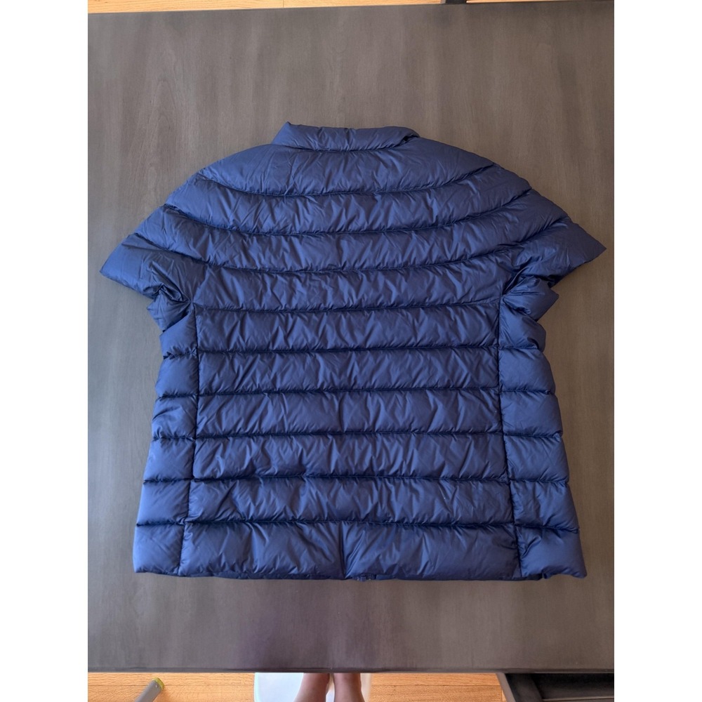 Martha Stewart Jacket Womens XL Navy Down Puffer Short Sleeve Full Zip Quilted - Picture 5 of 15